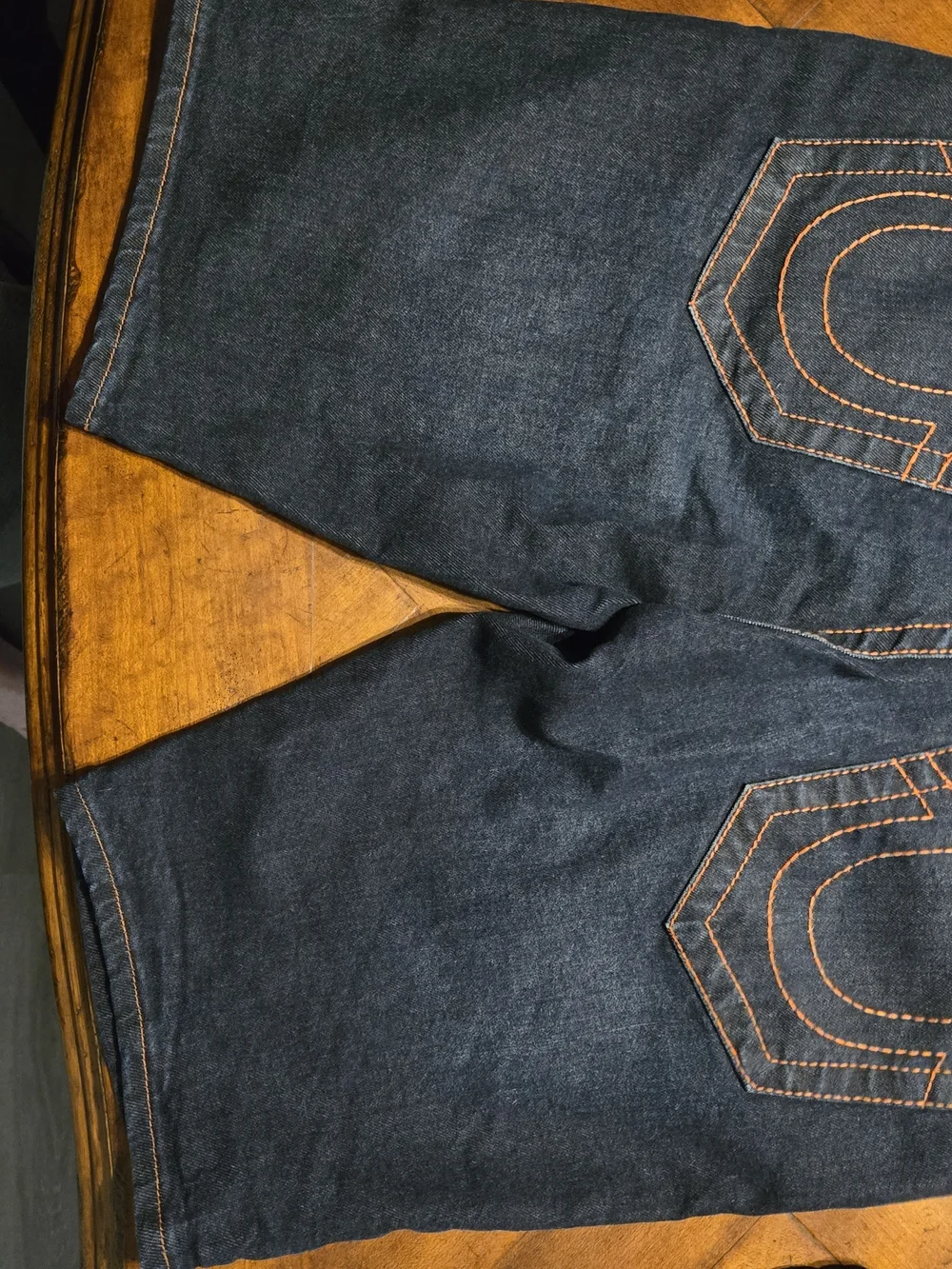 Men's Dark Indigo Jeans with Contrast Stitching